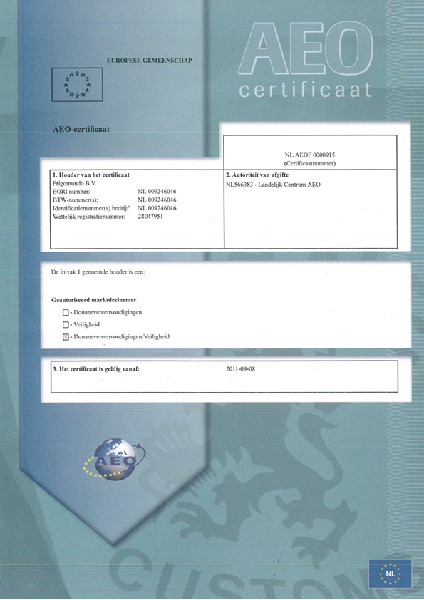 AEO-Certificaat AEO-Certificaat